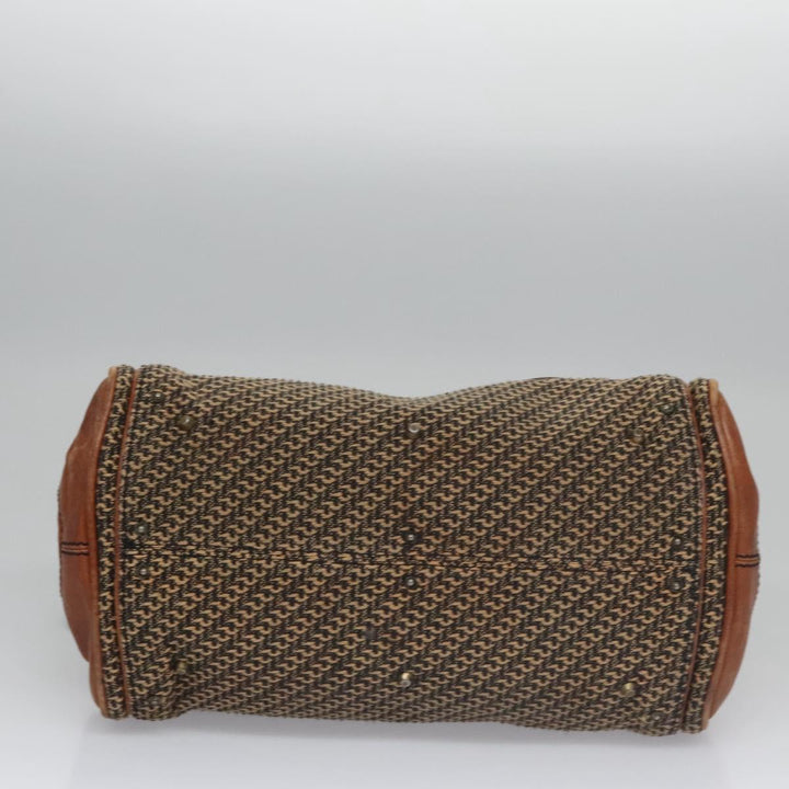 Chloe Paddington Hand Bag Leather Tweed Brown 113776