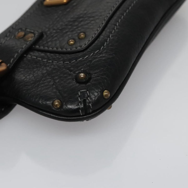 Chloe Paddington Accessory Pouch Leather Black 113824