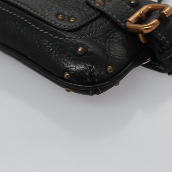 Chloe Paddington Accessory Pouch Leather Black 113824