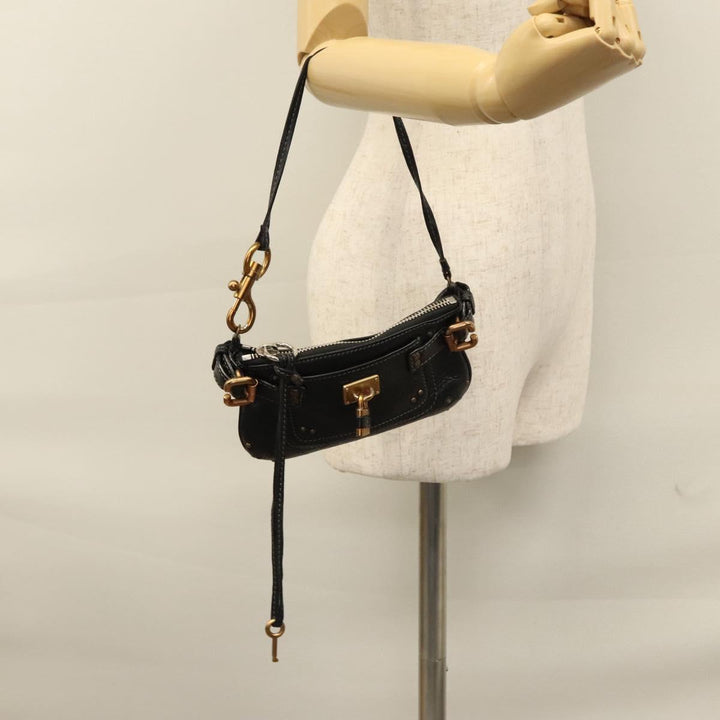 Chloe Paddington Accessory Pouch Leather Black 113824