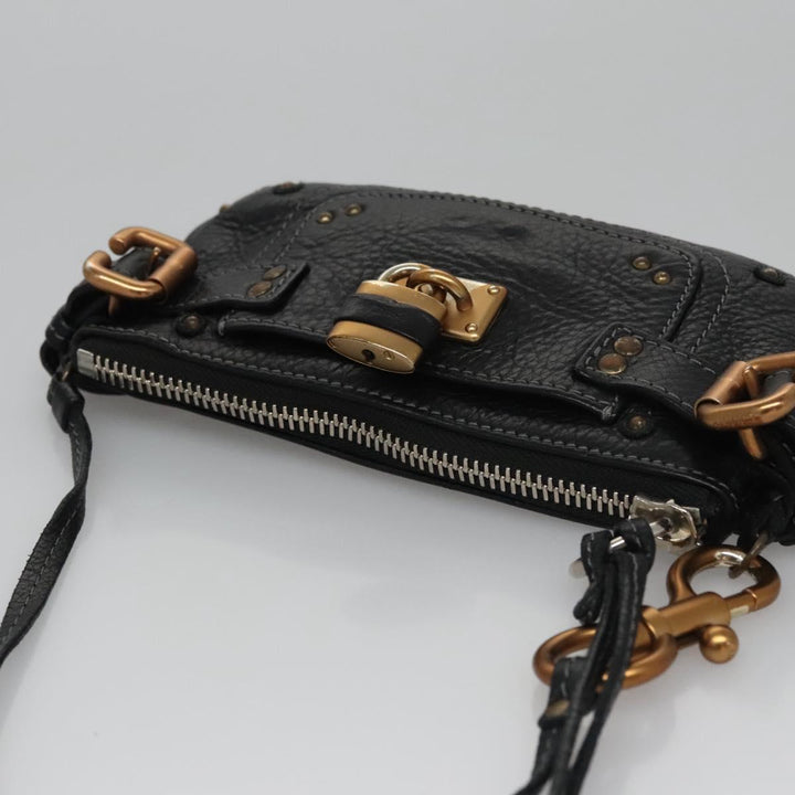 Chloe Paddington Accessory Pouch Leather Black 113824