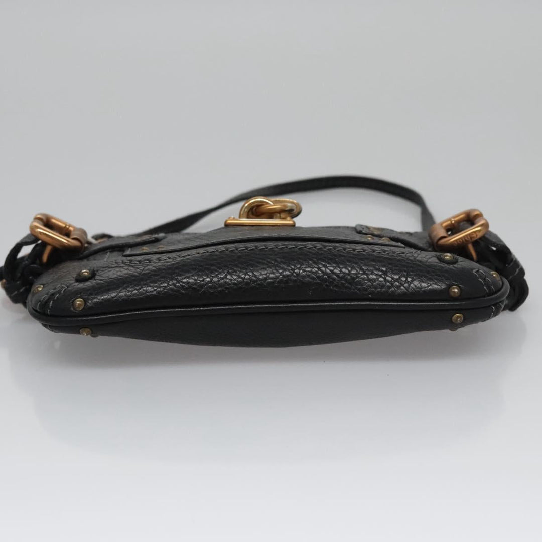 Chloe Paddington Accessory Pouch Leather Black 113824