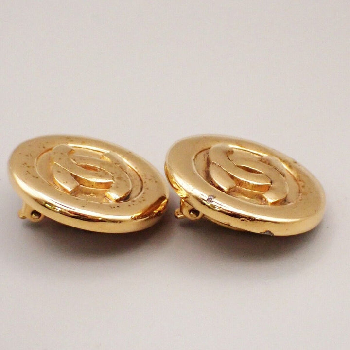 Chanel Logo CC Earrings