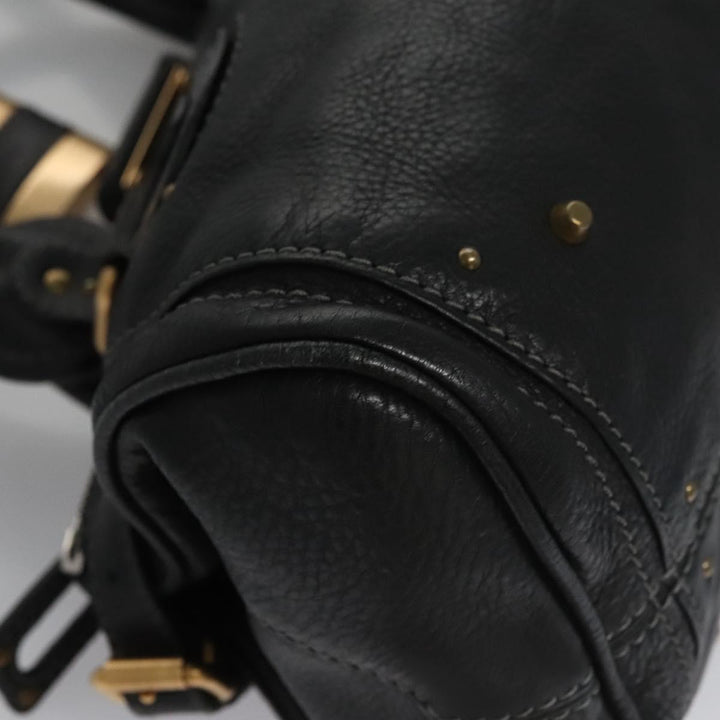 Chloe Paddington Hand Bag Leather Black 113850