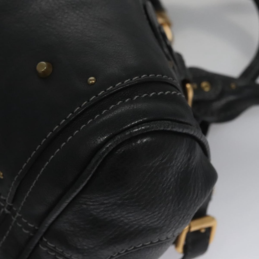 Chloe Paddington Hand Bag Leather Black 113850
