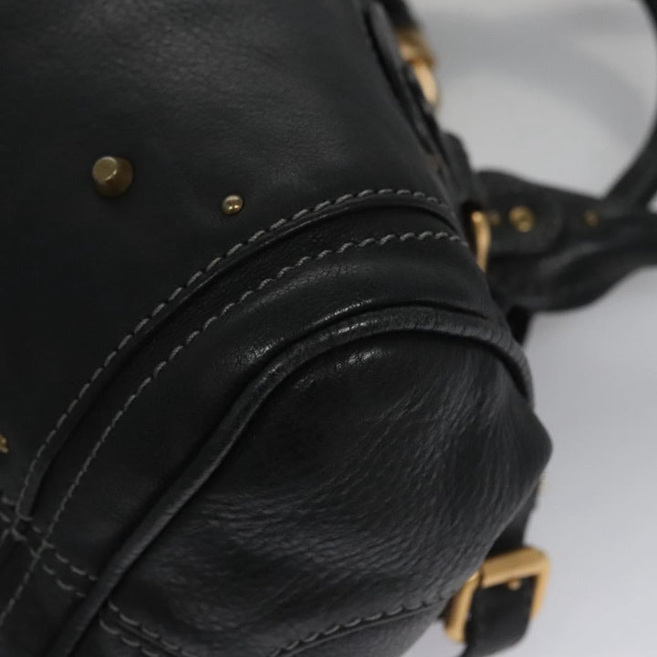 Chloe Paddington Hand Bag Leather Black 113850