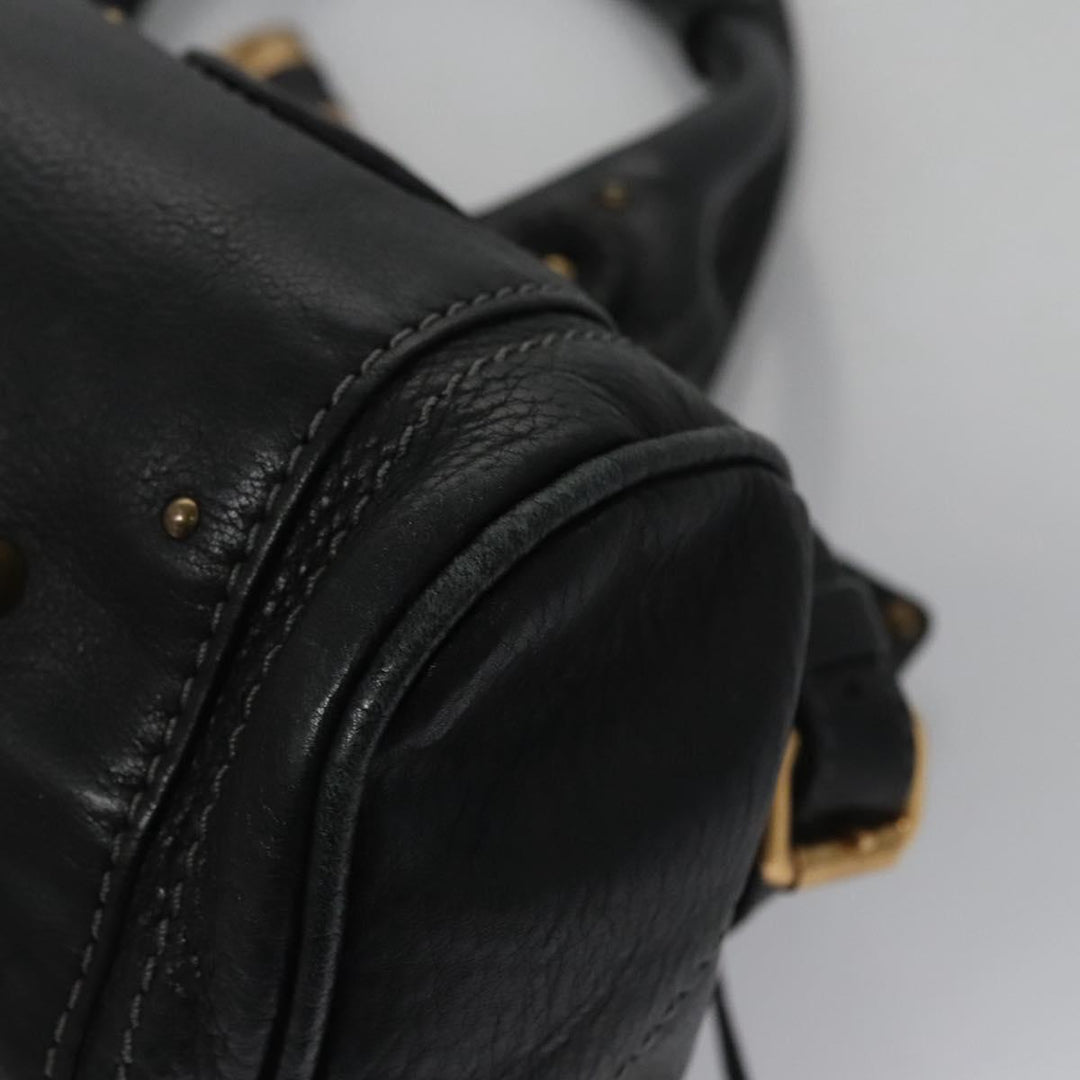 Chloe Paddington Hand Bag Leather Black 113850