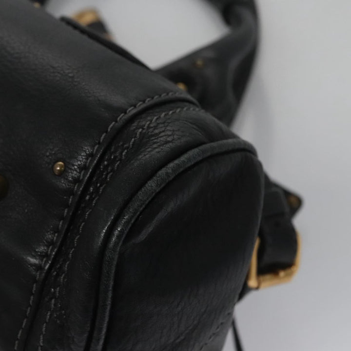 Chloe Paddington Hand Bag Leather Black 113850