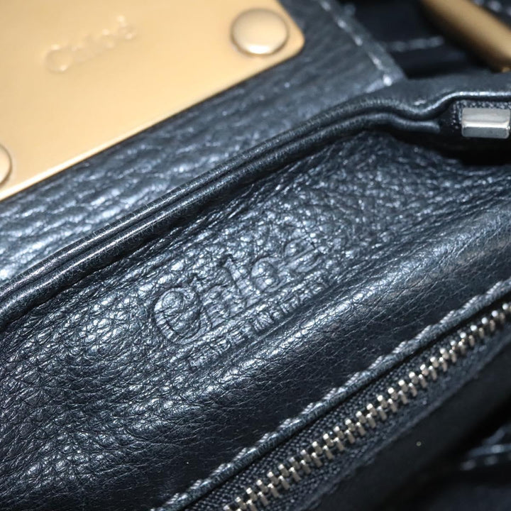 Chloe Paddington Hand Bag Leather Black 113850