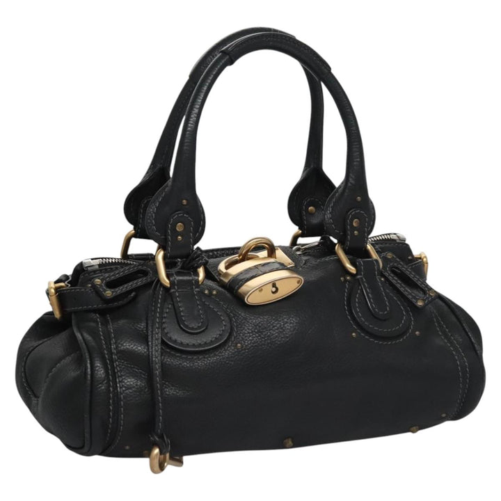 Chloe Paddington Hand Bag Leather Black 113850