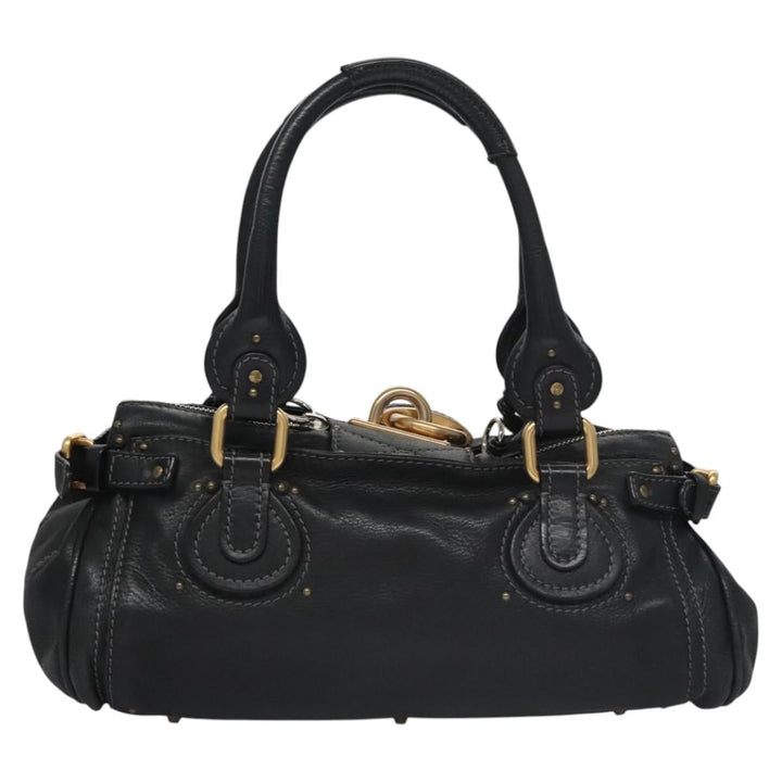 Chloe Paddington Hand Bag Leather Black 113850