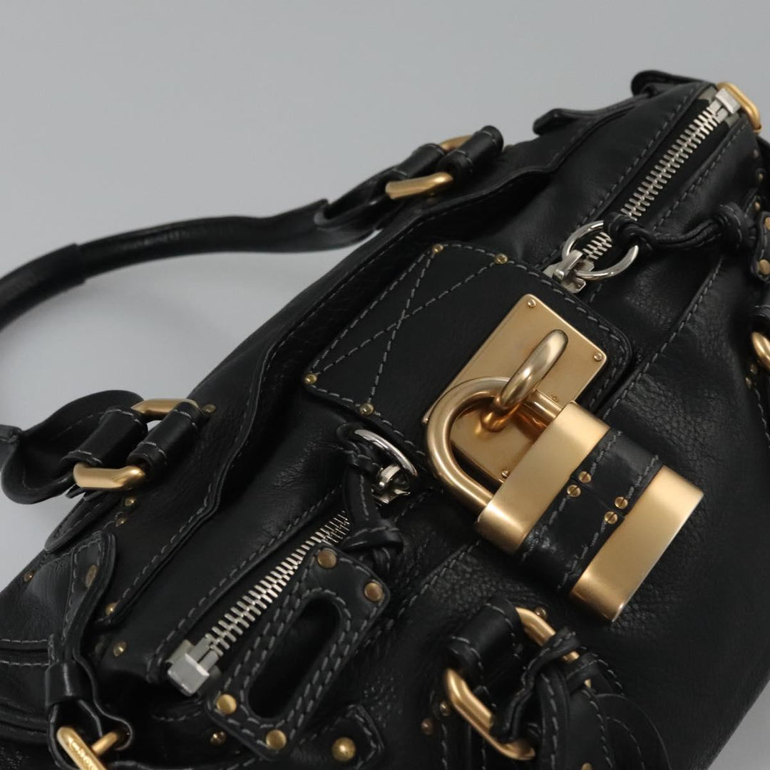Chloe Paddington Hand Bag Leather Black 113850