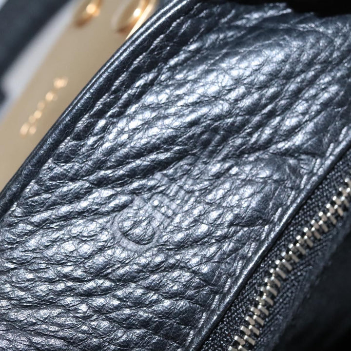 Chloe Paddington Hand Bag Leather Black Gold Silver 114055