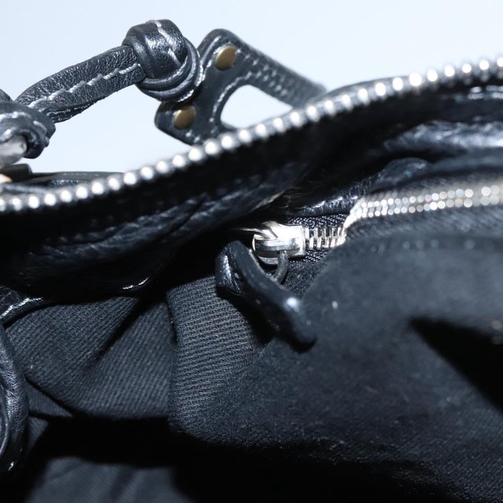 Chloe Paddington Hand Bag Leather Black Gold Silver 114055