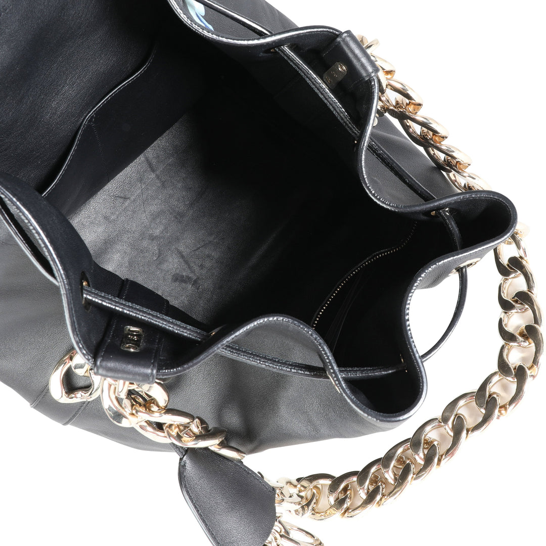 CHRISTIAN Top quality Dior Limited Edition Black Calfskin Paradise Bubble Bag