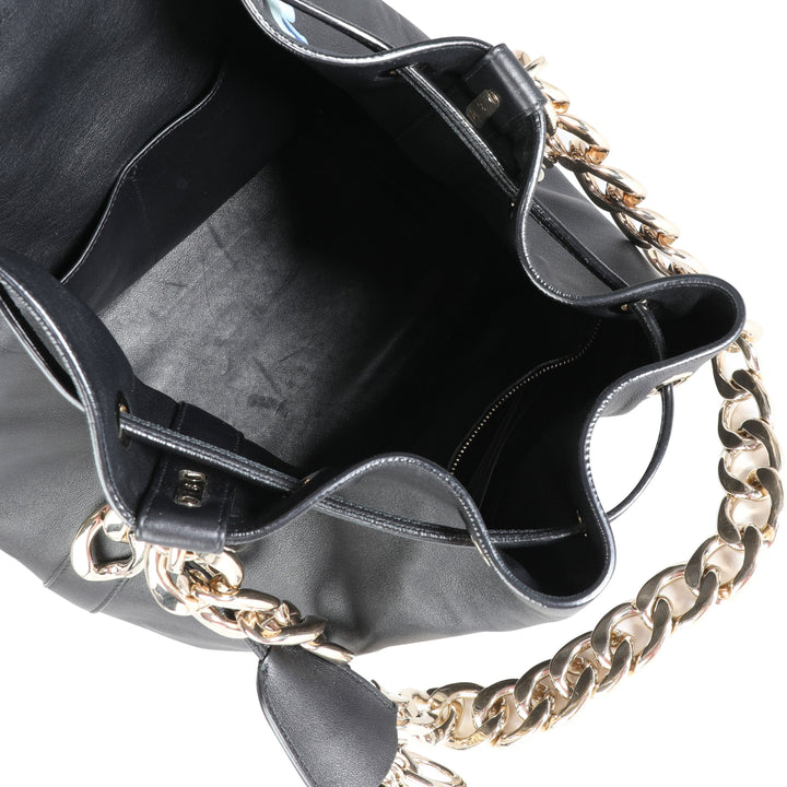 CHRISTIAN Top quality Dior Limited Edition Black Calfskin Paradise Bubble Bag