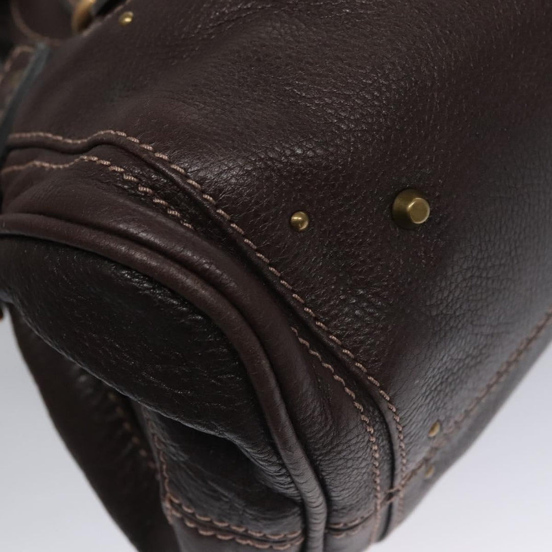 Chloe Paddington Hand Bag Leather Brown 114439