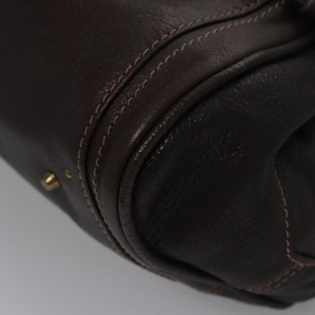 Chloe Paddington Hand Bag Leather Brown 114439