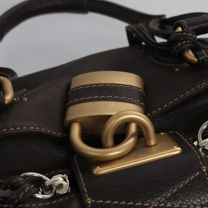 Chloe Paddington Hand Bag Leather Brown 114439