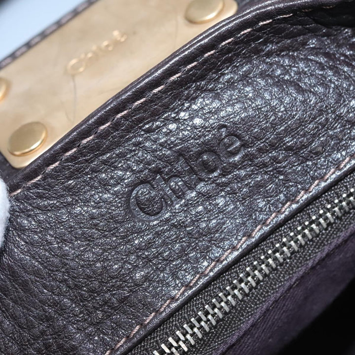 Chloe Paddington Hand Bag Leather Brown 114439