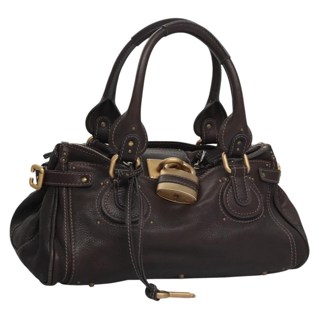 Chloe Paddington Hand Bag Leather Brown 114439