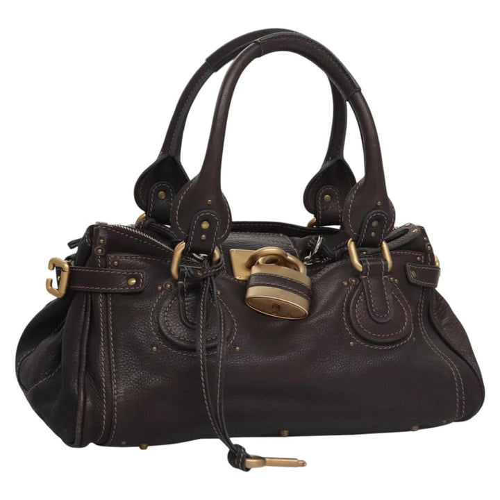 Chloe Paddington Hand Bag Leather Brown 114439
