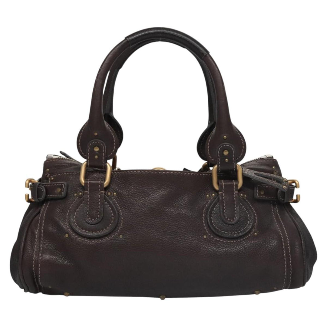 Chloe Paddington Hand Bag Leather Brown 114439