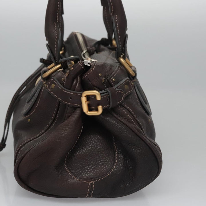 Chloe Paddington Hand Bag Leather Brown 114439