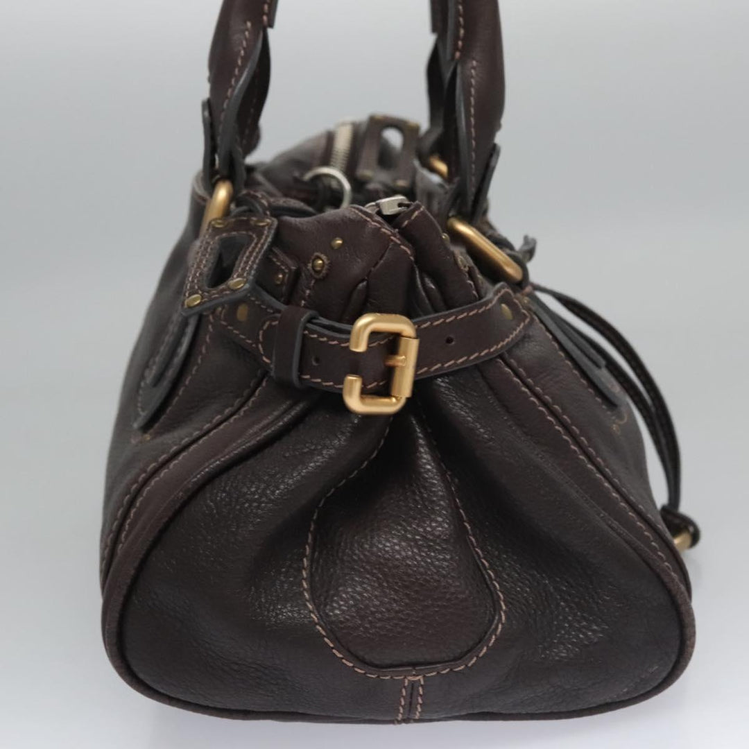 Chloe Paddington Hand Bag Leather Brown 114439
