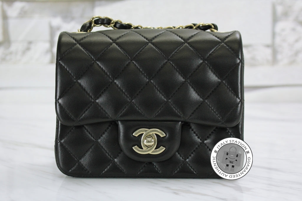 Top Quality Chanel A35200 Classic CC Black Lambskin Mini Shoulder Bags Gbhw