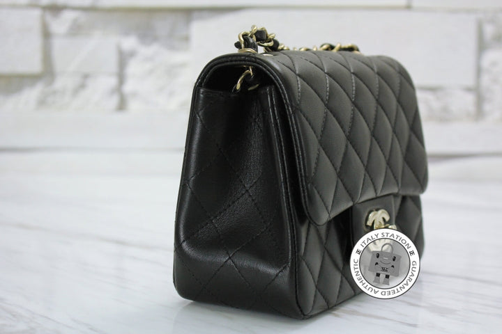 Top Quality Chanel A35200 Classic CC Black Lambskin Mini Shoulder Bags Gbhw