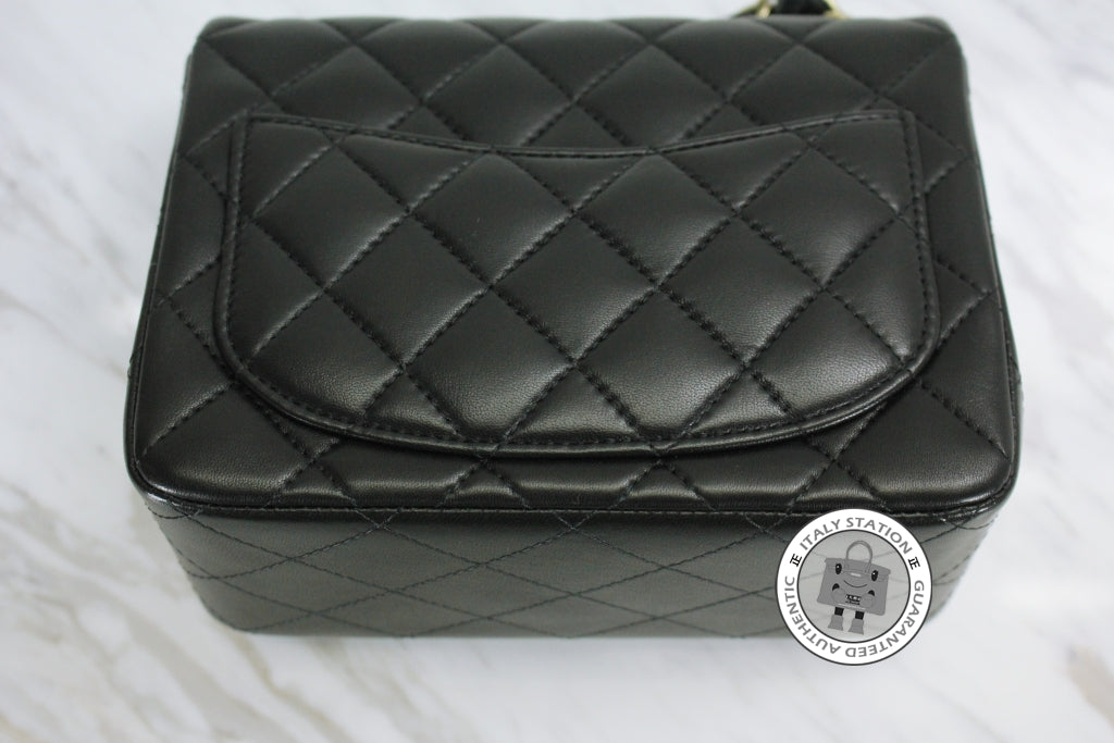 Top Quality Chanel A35200 Classic CC Black Lambskin Mini Shoulder Bags Gbhw