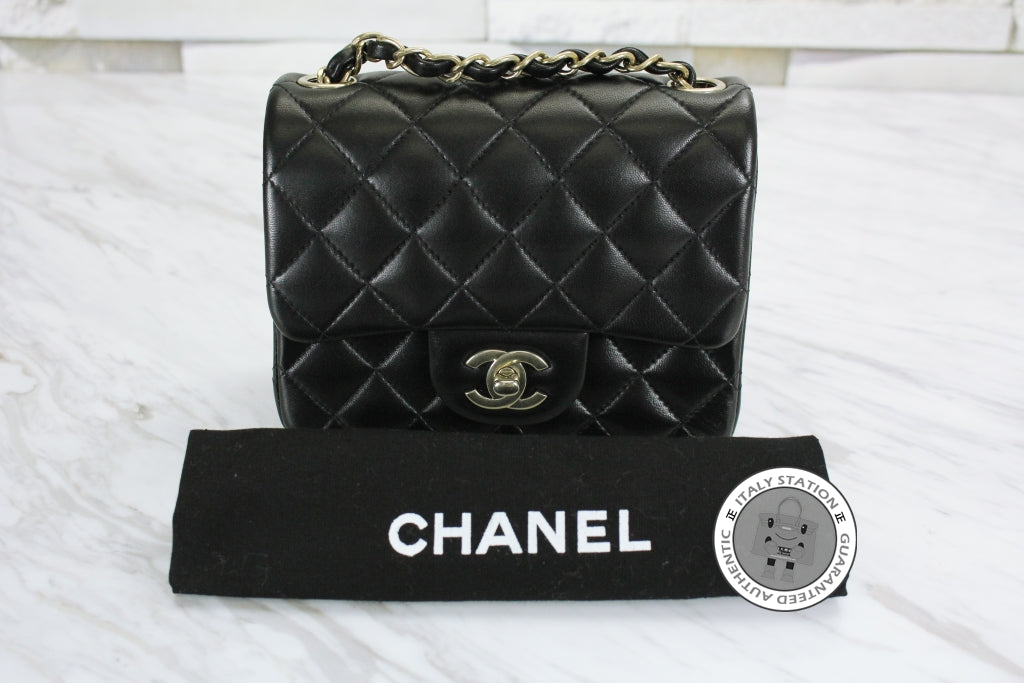 Top Quality Chanel A35200 Classic CC Black Lambskin Mini Shoulder Bags Gbhw