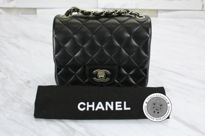 Top Quality Chanel A35200 Classic CC Black Lambskin Mini Shoulder Bags Gbhw