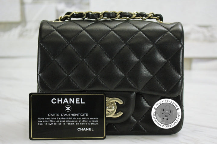 Top Quality Chanel A35200 Classic CC Black Lambskin Mini Shoulder Bags Gbhw