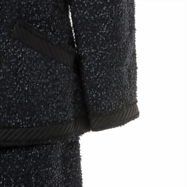 Top Quality Chanel Coconut Button P36 Wool x Nylon Setup 36/38  Black Twid