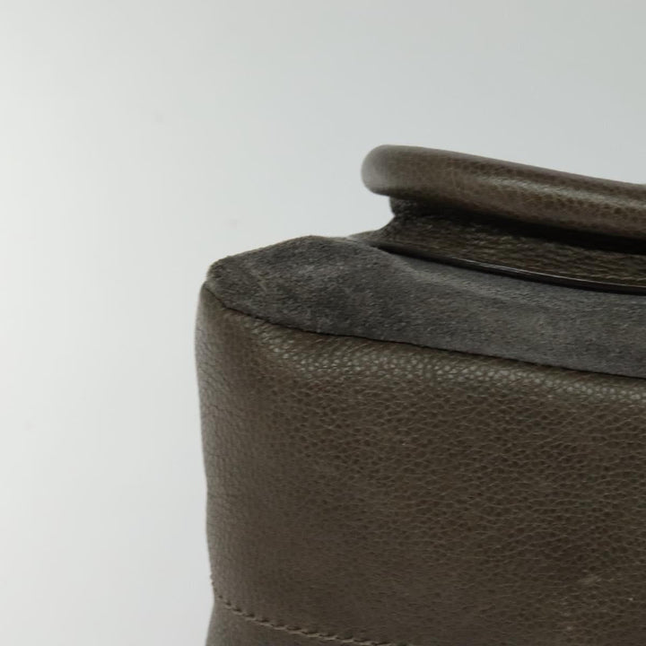 Chloe Paraty Hand Bag Suede Leather 2way Gray 115321