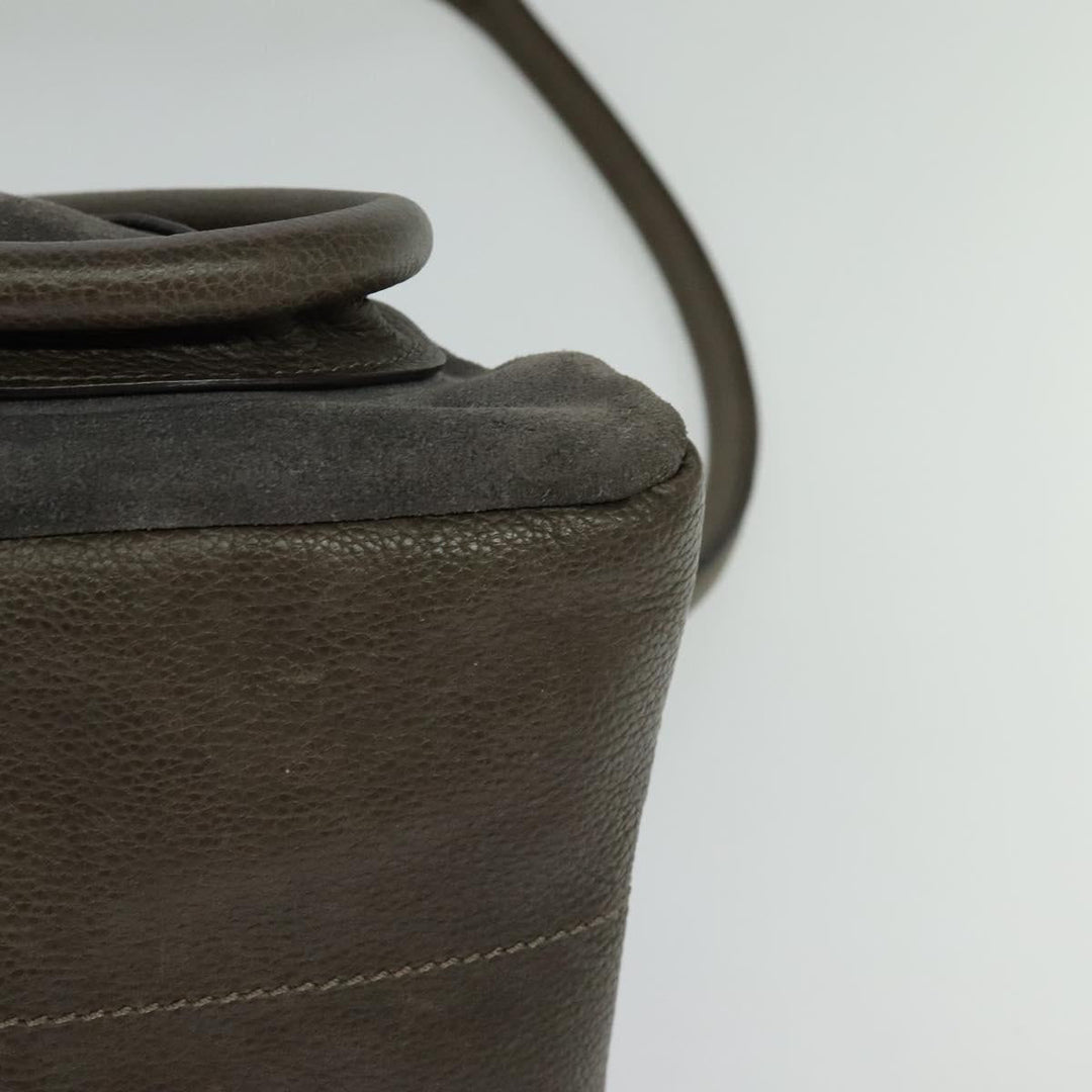 Chloe Paraty Hand Bag Suede Leather 2way Gray 115321