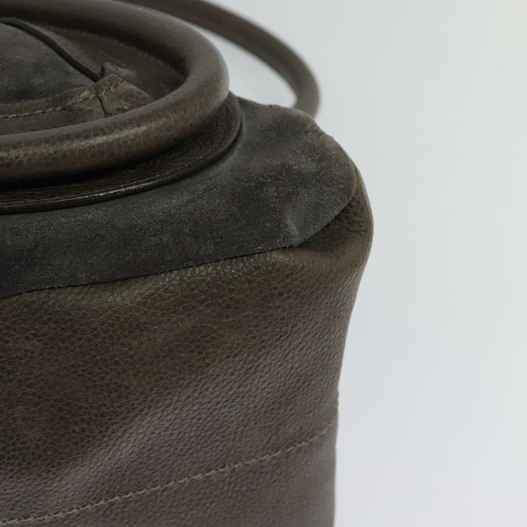 Chloe Paraty Hand Bag Suede Leather 2way Gray 115321