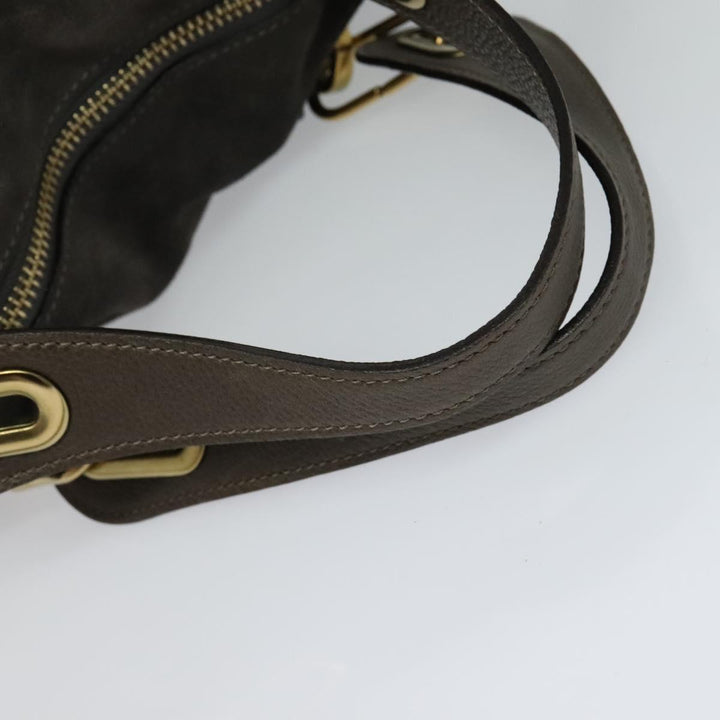 Chloe Paraty Hand Bag Suede Leather 2way Gray 115321