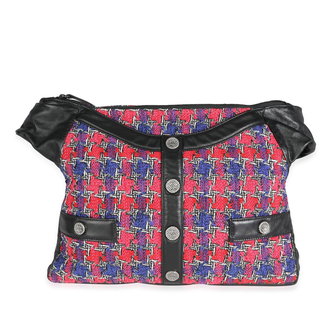 Chanel Black Lambskin & Multicolor Tweed Girl Bag