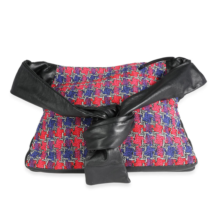 Chanel Black Lambskin & Multicolor Tweed Girl Bag