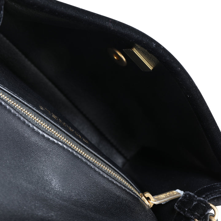 Chanel Black & White Shearling Small Single New Bag