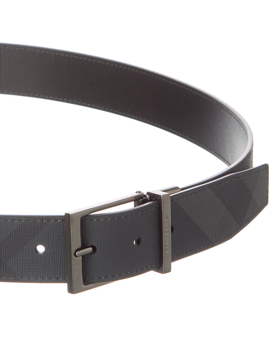 Burberry Check Tb E-Canvas & Leather Belt