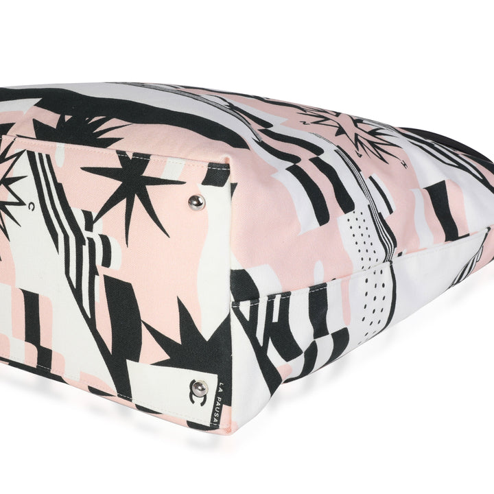 Chanel Black, Pink, & White Canvas La Pausa Shopping Tote