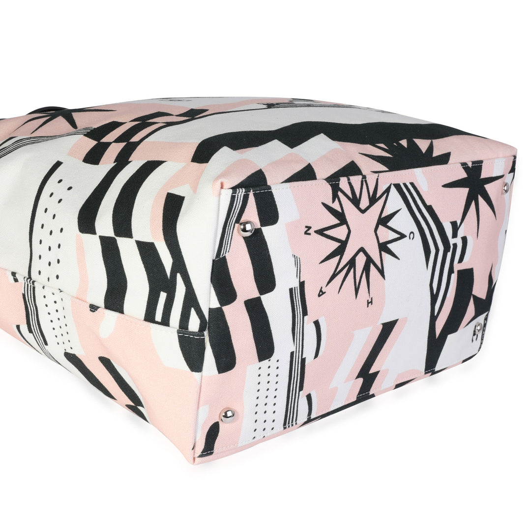 Chanel Black, Pink, & White Canvas La Pausa Shopping Tote