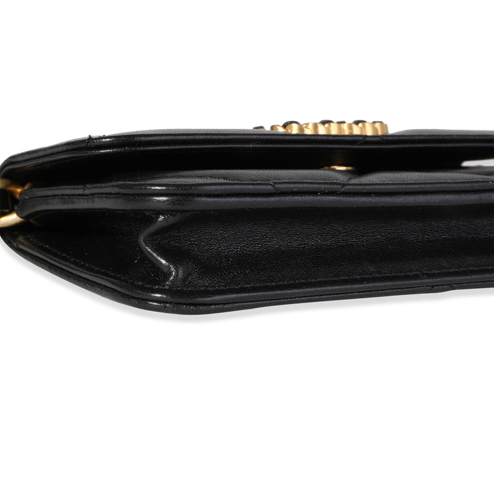 Chanel Black Quilted Lambskin 19 Mini Coin Purse With Chain