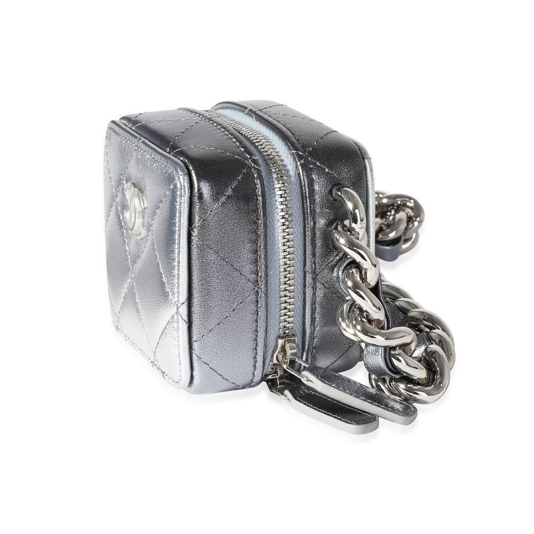 Top Quality Chanel Metallic Lambskin Quilted Coco Punk Clutch With Chain