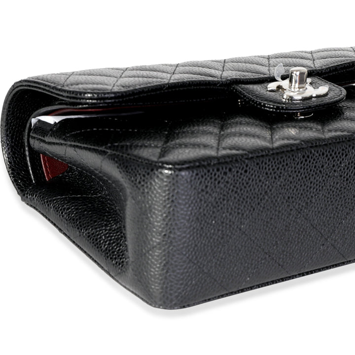 Chanel Black Quilted Caviar Small Classic Double New Bag