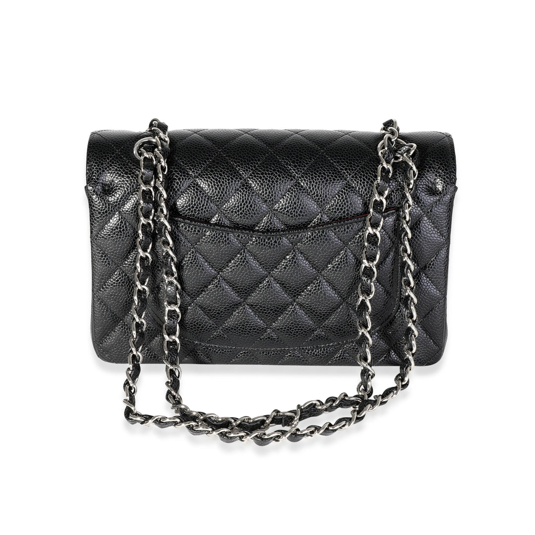 Chanel Black Quilted Caviar Small Classic Double New Bag
